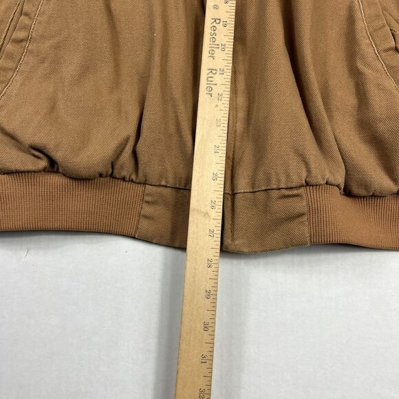 Tri Mountain Mens Bomber Jacket Brown Dixie Horse & Mule Work Field Zip Coat XL - Picture 8 of 11